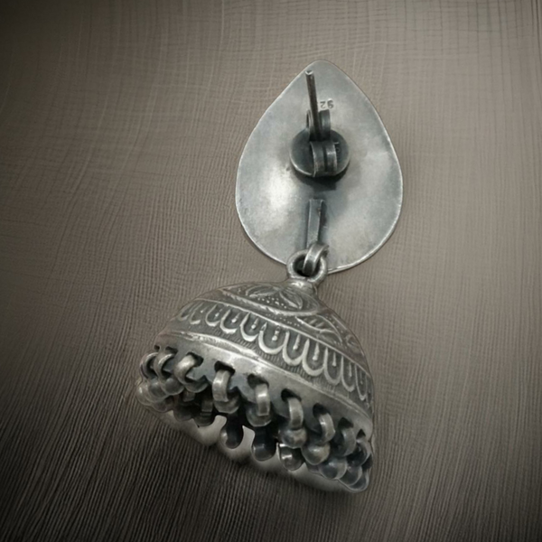 Silver Siren Jhumka Earrings