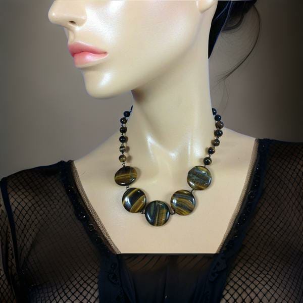 Tantalizing Tiger Beads Statement Necklace