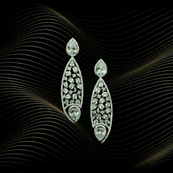 Splended Zirconia Long Earrings