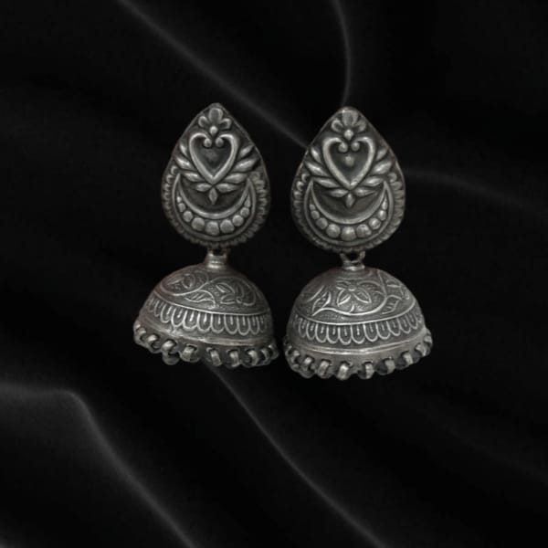 Silver Siren Jhumka Earrings