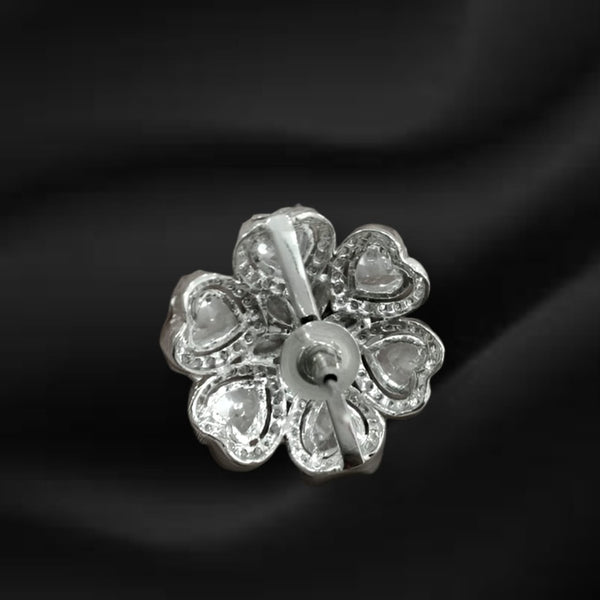 Beautiful Floweret Crystal Stud Earrings