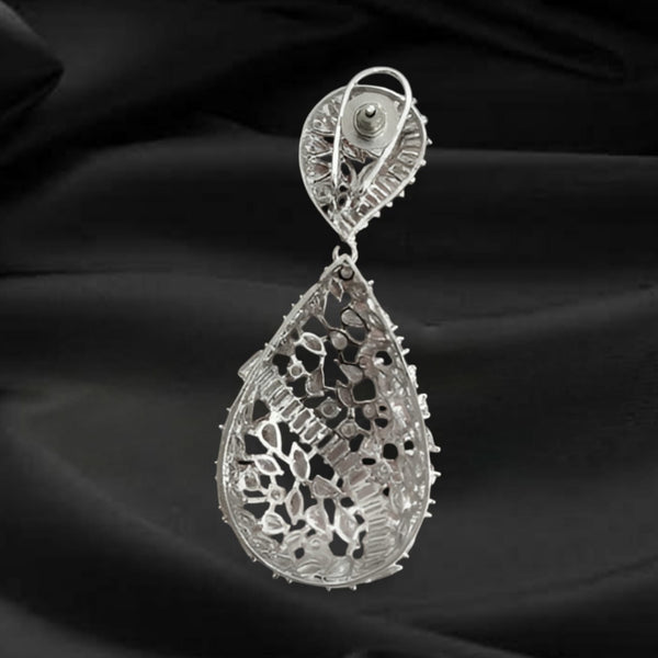 Tantalizing Tear Drop Crystal Long Earrings