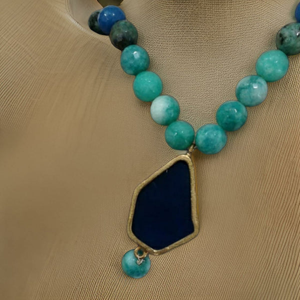 Splendid Shades of Blue Gemstones Necklace