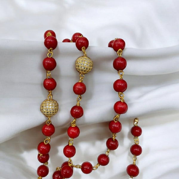 Red and Turquoise Necklace Set