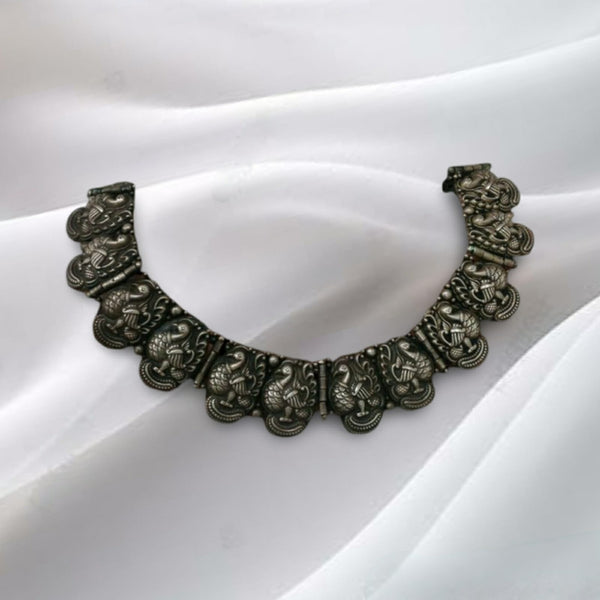 Silver Peacock Beautiful Choker Necklace