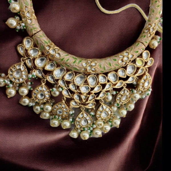 Marvellous Beautiful Meenakari With Kundan Choker Necklace Set