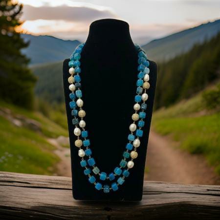 Blue and Gemstone Necklace