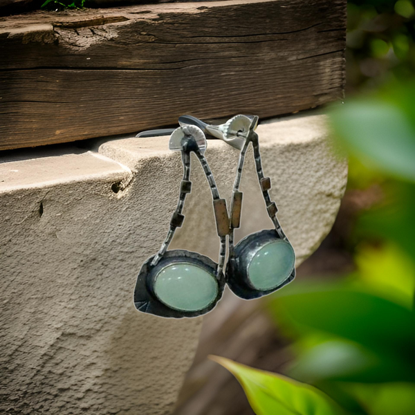 Marvelous Olive Green Aventurine Earrings