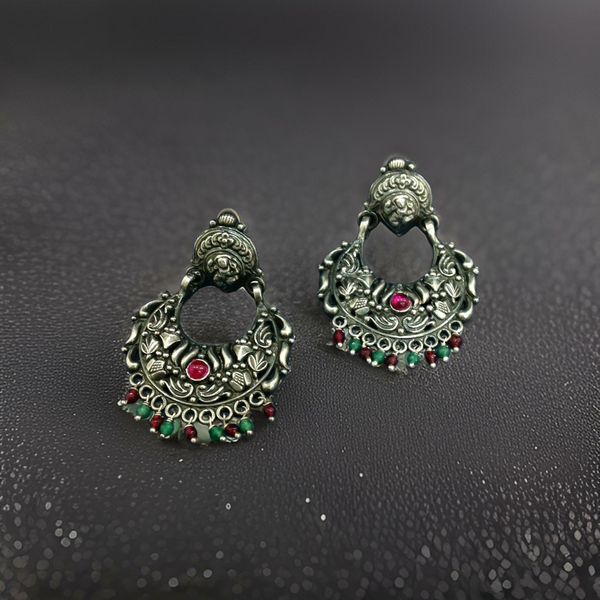 Silver Desire Chandbali Earrings